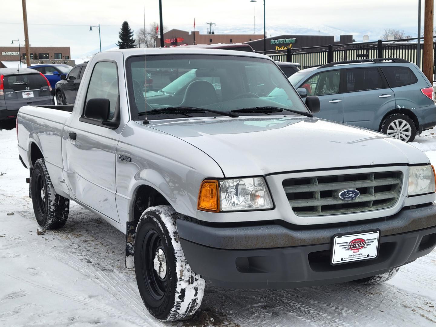 2003 Silver /Black Ford Ranger XL (1FTYR10D63P) with an 2.3L I4 engine, 5 Speed Manual transmission, located at 450 N Russell, Missoula, MT, 59801, (406) 543-6600, 46.874496, -114.017433 - One Owner. Great running 2WD Truck. 5 Speed manual Transmission. Air Conditioning. Bed Liner. This vehicle is 20 years old and is not eligible for lending through our finance companies. - Photo#3